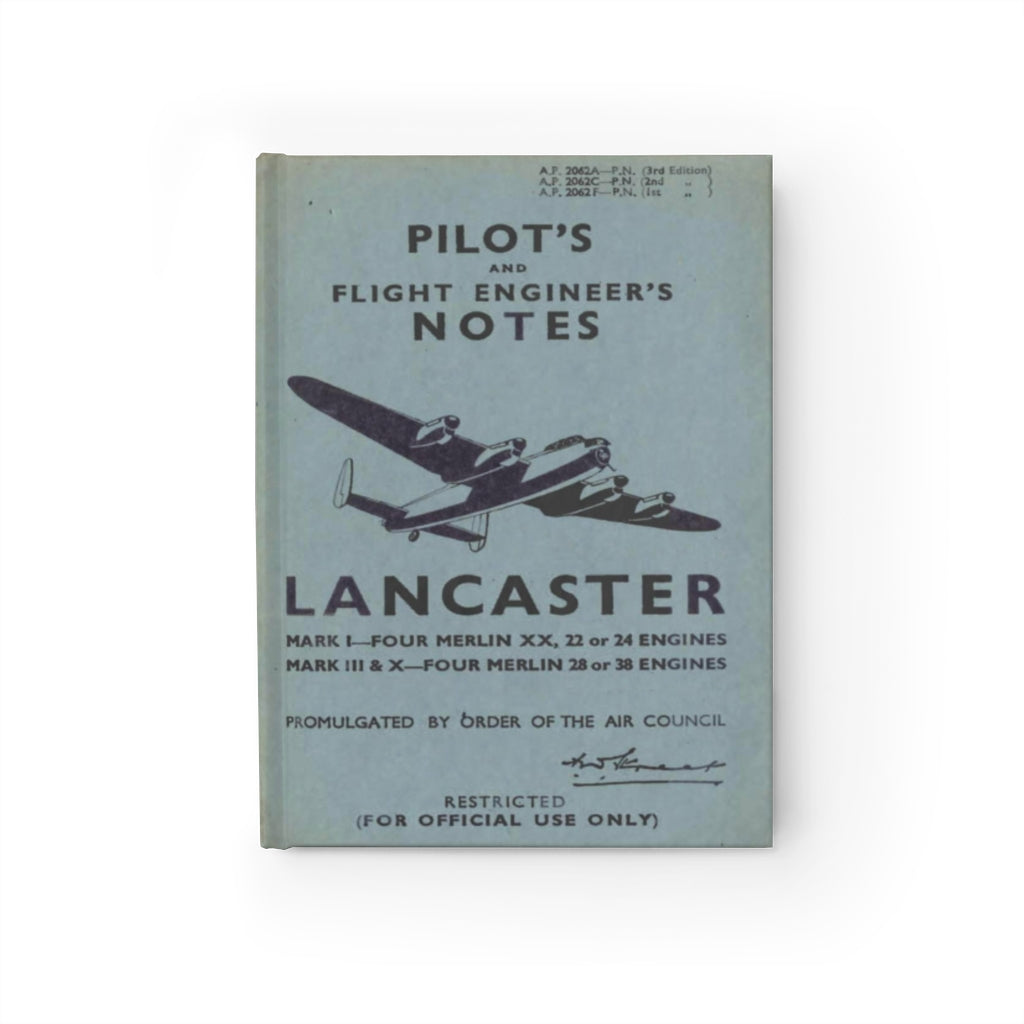 Avro "Lancaster" Inspired Hardcover Journal - I Love a Hangar