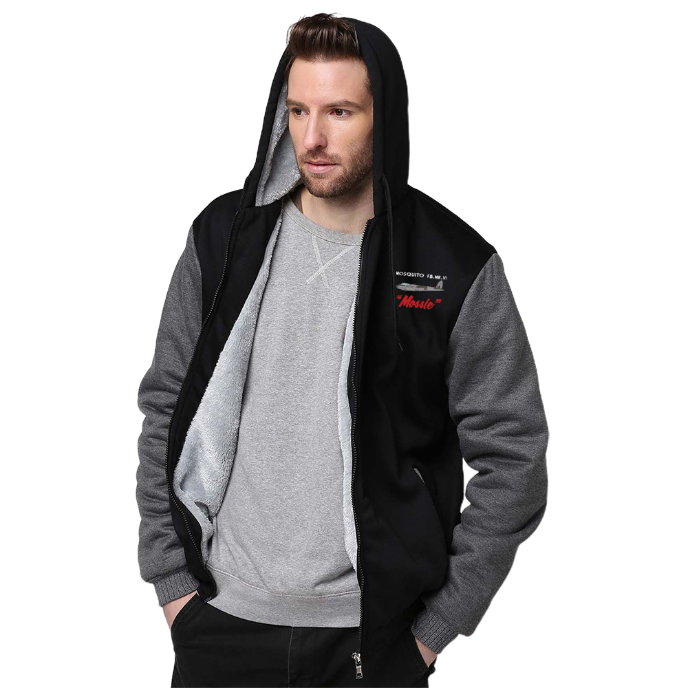 DH.98 Mosquito Mossie Sherpa Lined Full Zip Hoodie