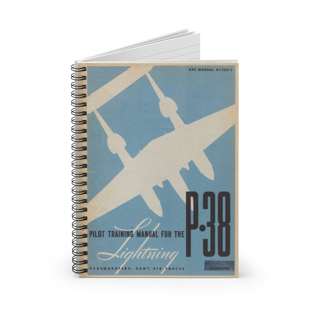 P-38 "Lightning" Inspired Spiral Notebook - I Love a Hangar