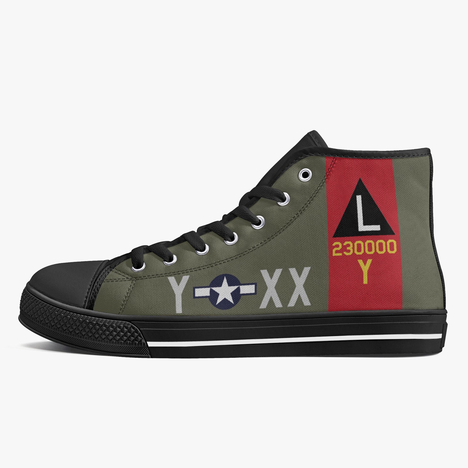 381st Bomb Group High Top Canvas Shoe Customisation Request - I Love a Hangar