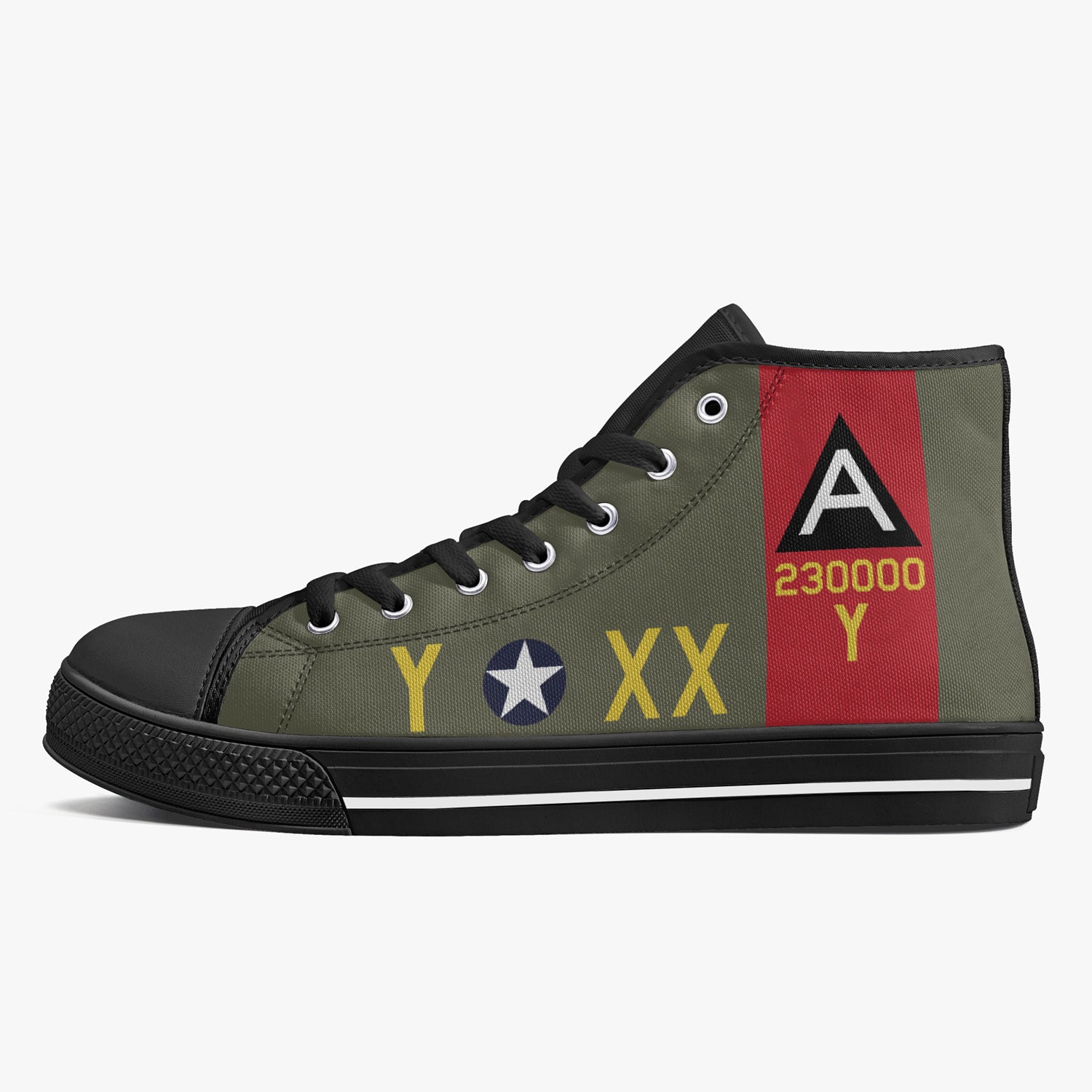 91st Bomb Group High Top Canvas Shoe Customisation Request - I Love a Hangar