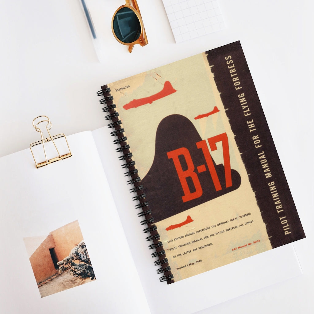 B-17 "Flying Fortress" Inspired Spiral Notebook - I Love a Hangar