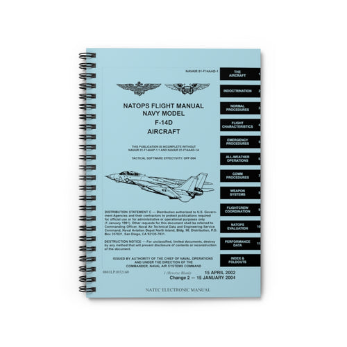 F-14 NATOPS Inspired Spiral Notebook - I Love a Hangar