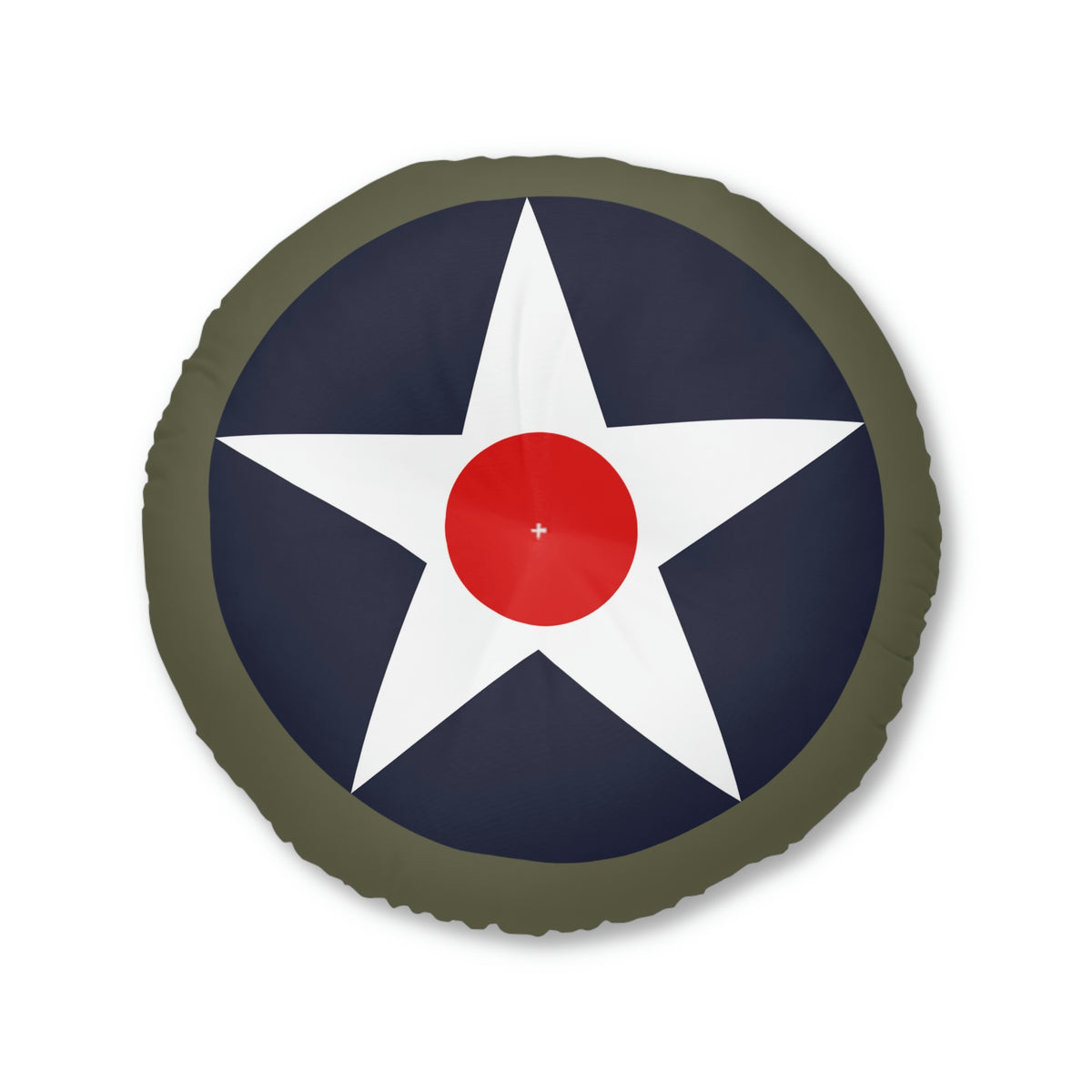 USAAC Tufted Floor Pillow, Round - I Love a Hangar