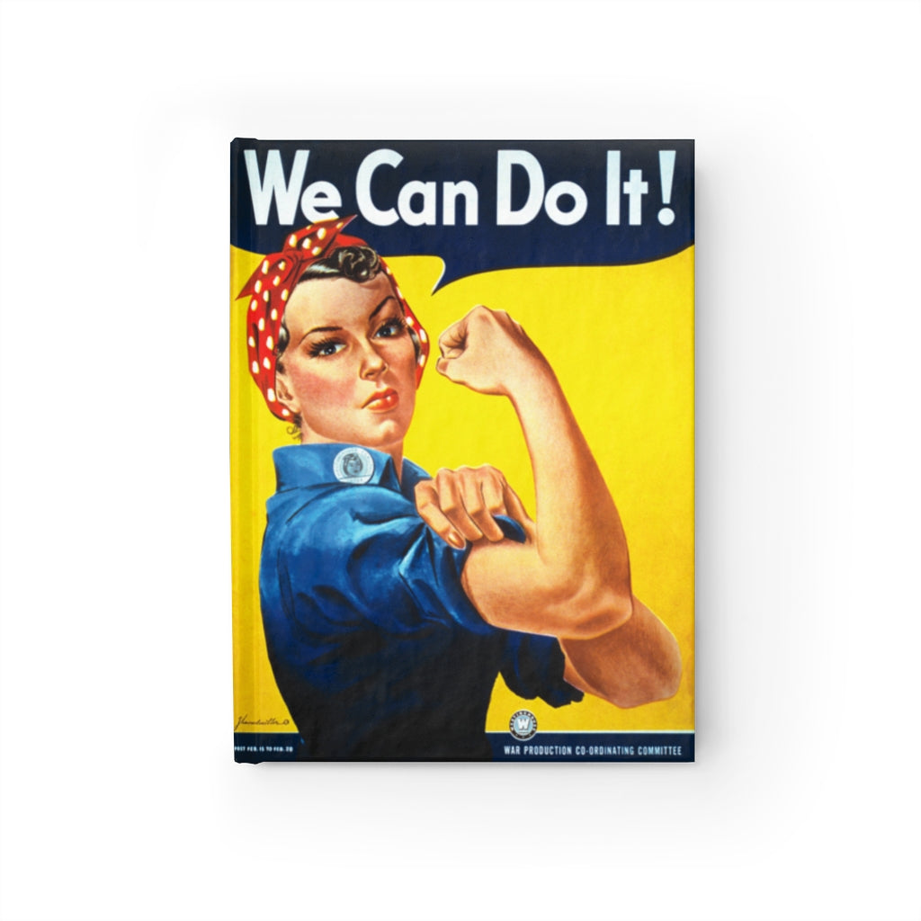 Rosie the Riveter "We Can Do It!" Inspired Hardcover Journal - I Love a Hangar
