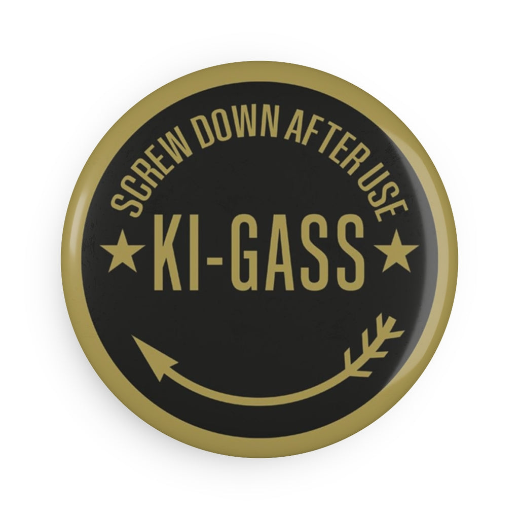 "KI-GASS" Primer Button Magnet, Round (1 & 10 pcs) - I Love a Hangar