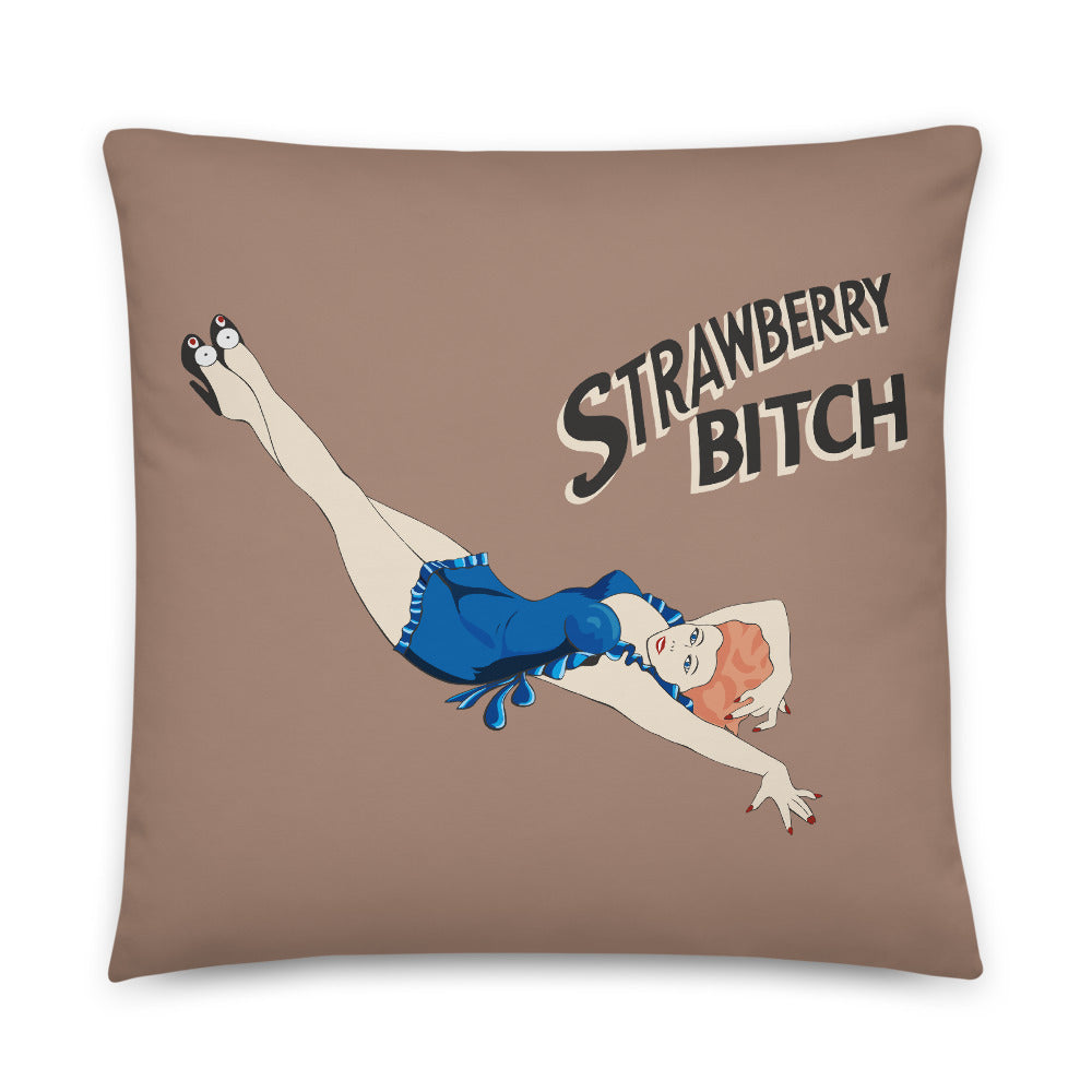 B-24 "Strawberry Bitch" Inspired Throw Pillow - Double Sided Print - I Love a Hangar