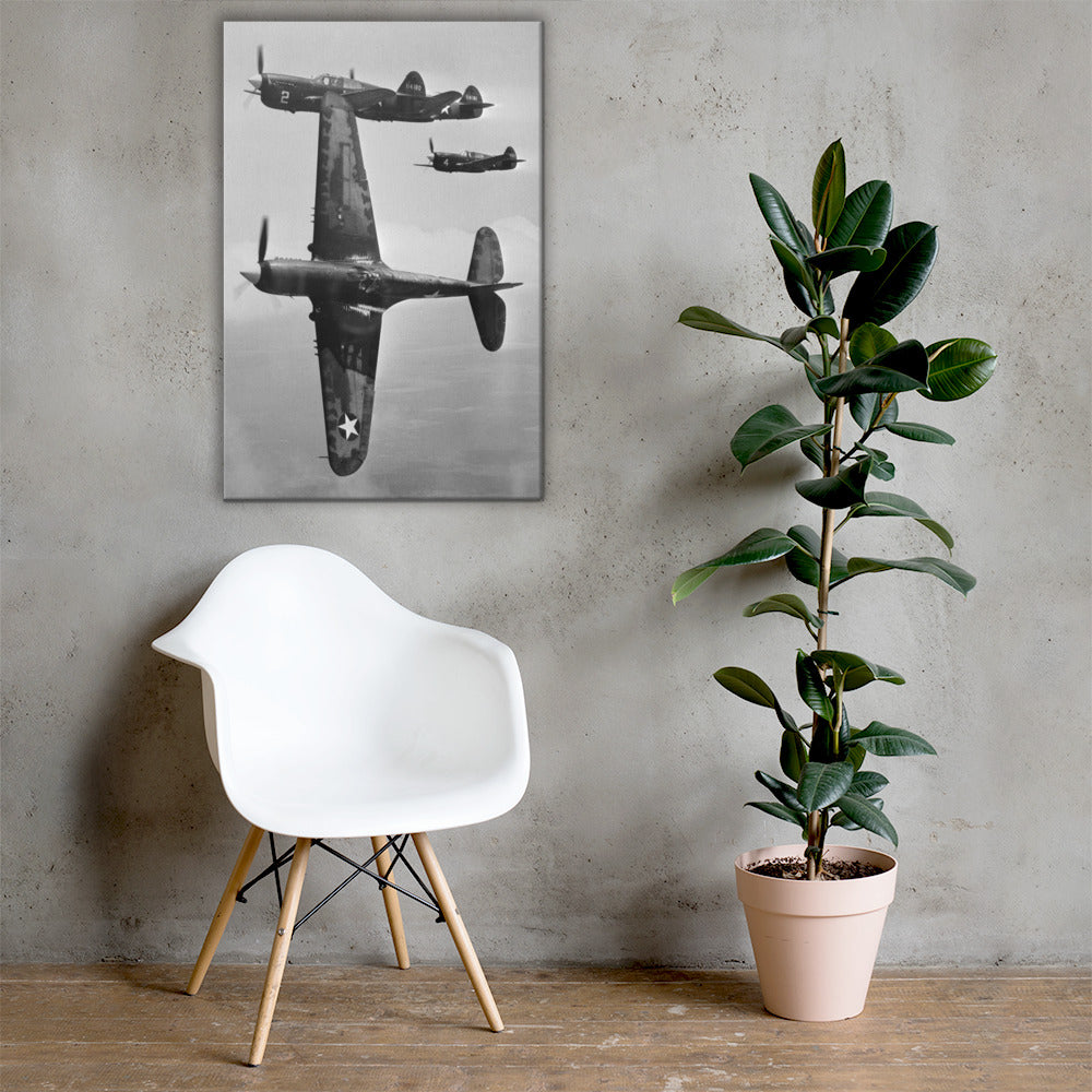P-40 Warhawk Canvas - I Love a Hangar