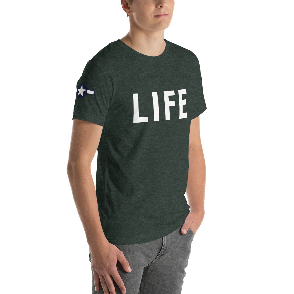 B-24 "LIFE" 42-52728 Short-Sleeve Unisex T-Shirt - I Love a Hangar
